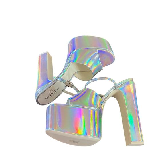 Valentino Garavani Iridescent  Platform High Heel Sandals NEW EU 40 US 10 - Picture 12 of 16